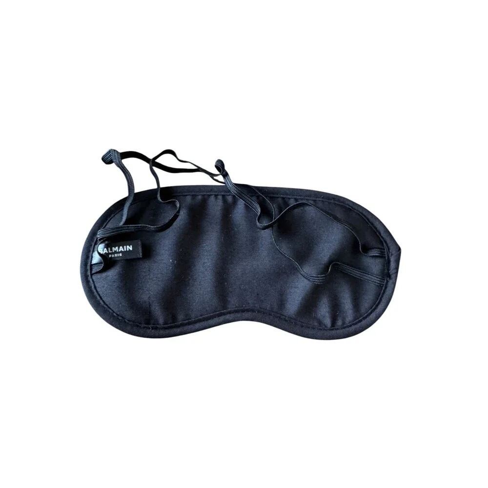 Balmain neoprene cosmetic bag pouch with comb & eye mask NEW